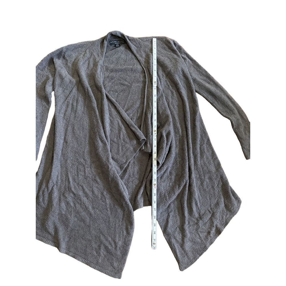 Barefoot Dreams Bamboo Chic Lite Knit cardigan 436 sz S/M Gray - Picture 6 of 8